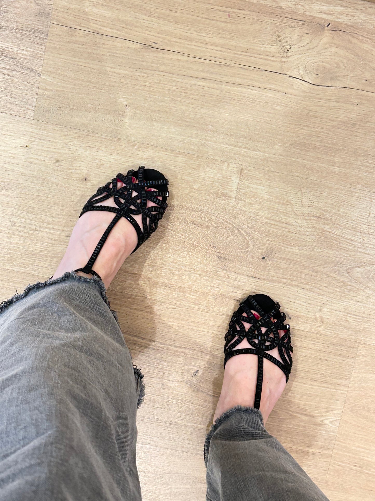 Cangrejeras de Strass Negro