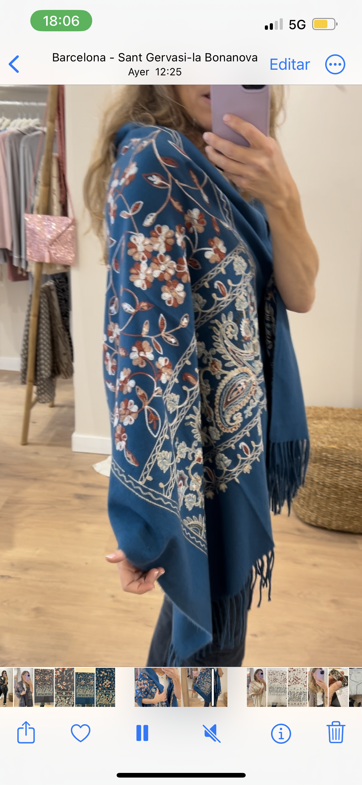 Pashmina Bordada - Varios Colores