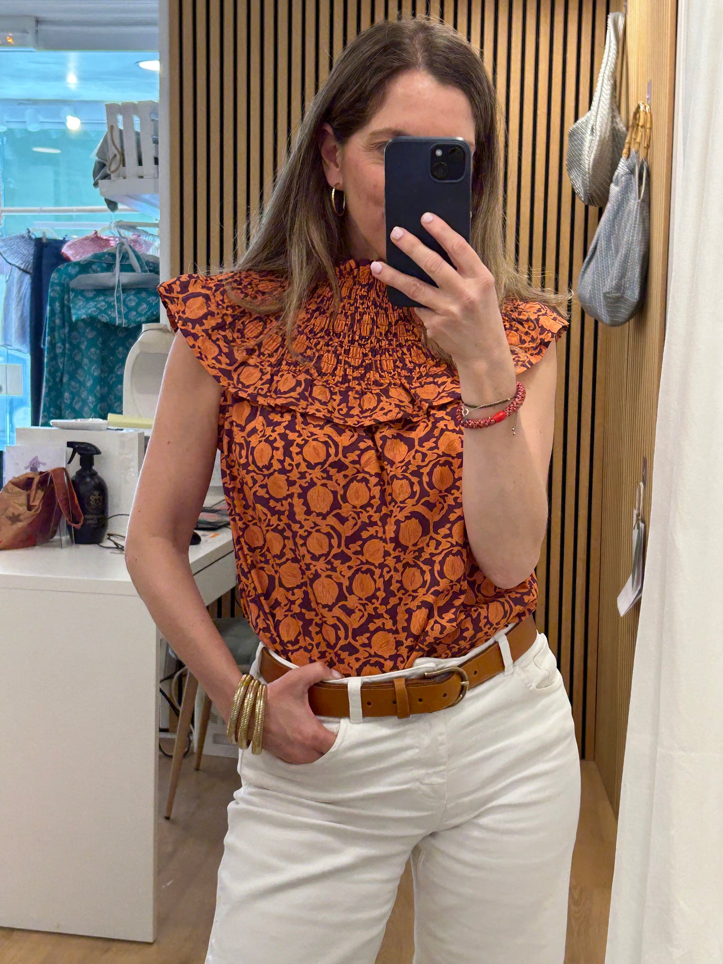 Top Carla Flores - Naranja & Morado