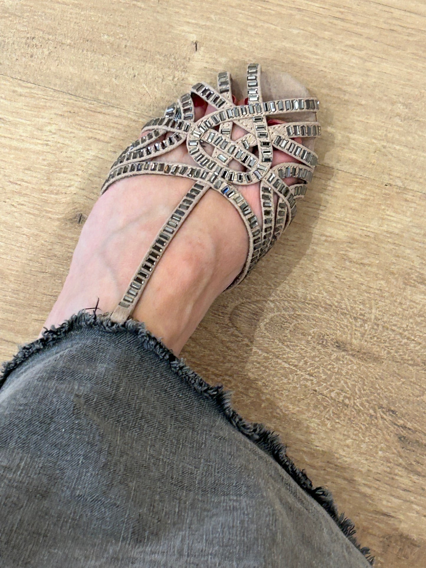 Cangrejeras de Strass Nude