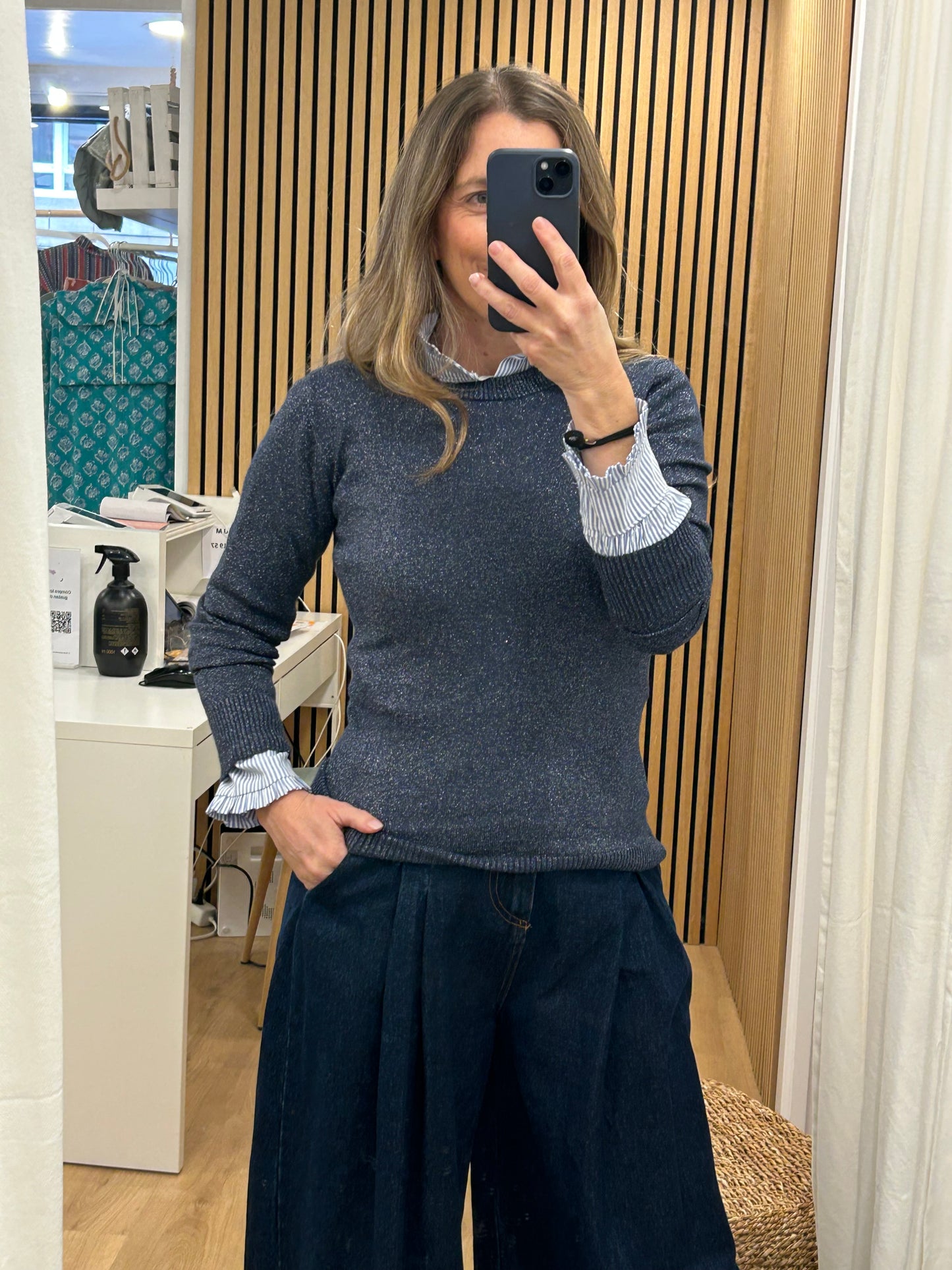 Jersey Lúrex - Azul