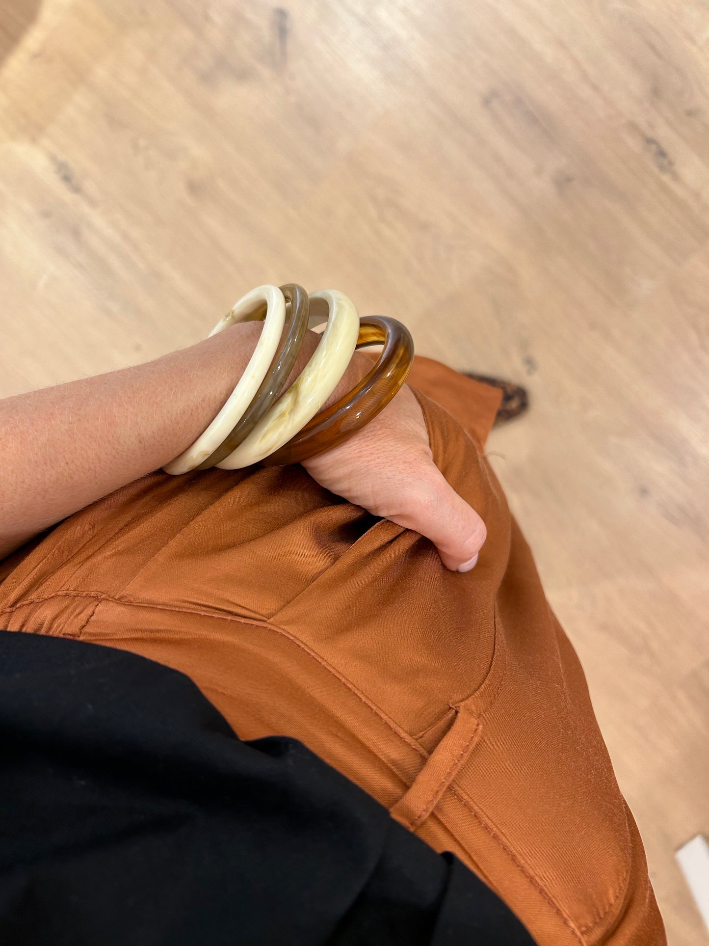 Pack pulseras Resina - Marrón