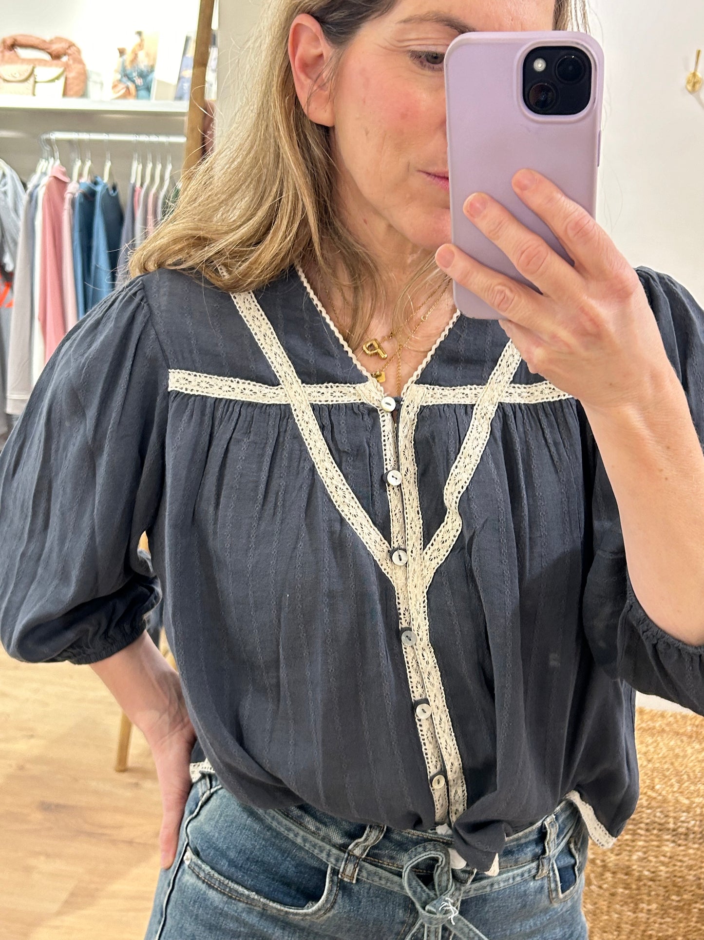 Blusa Inés - Marino