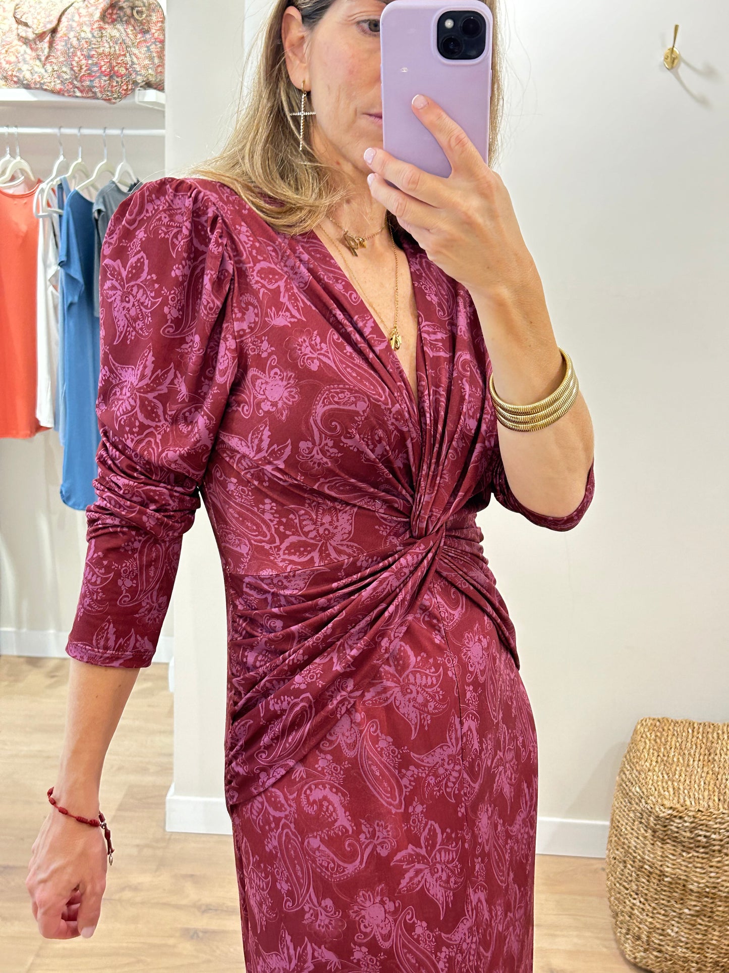 Vestido Claude Cruzado Manga larga