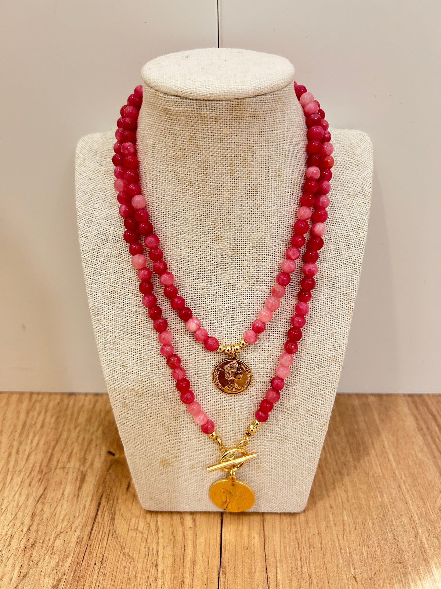Collar Monedas - Rosa