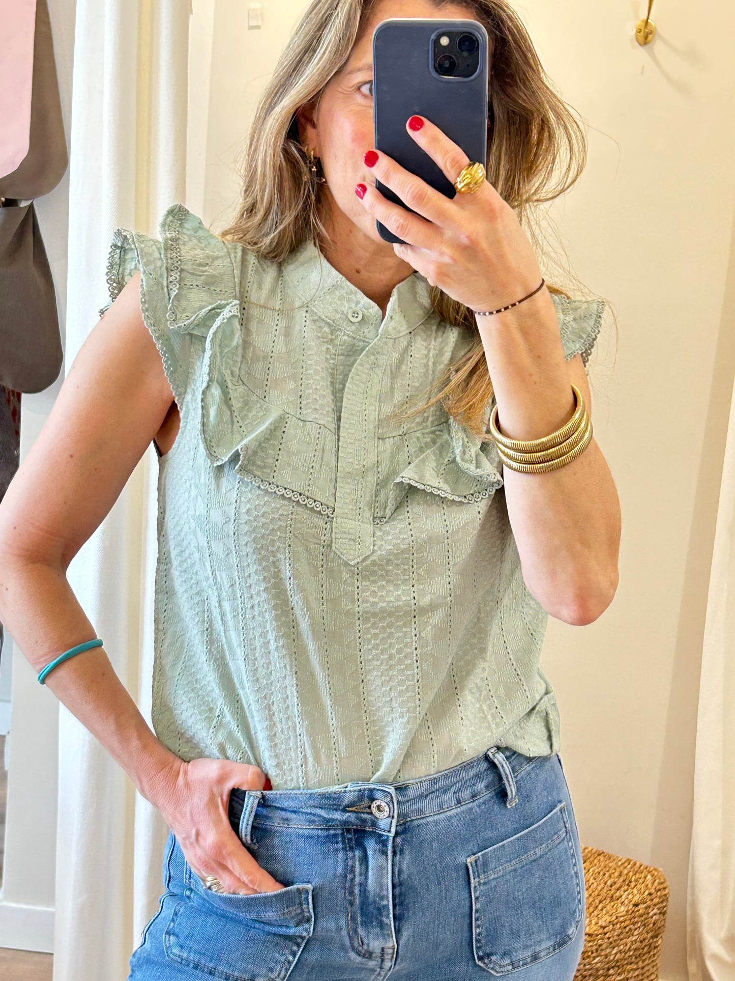 Camisa Martina - verde agua
