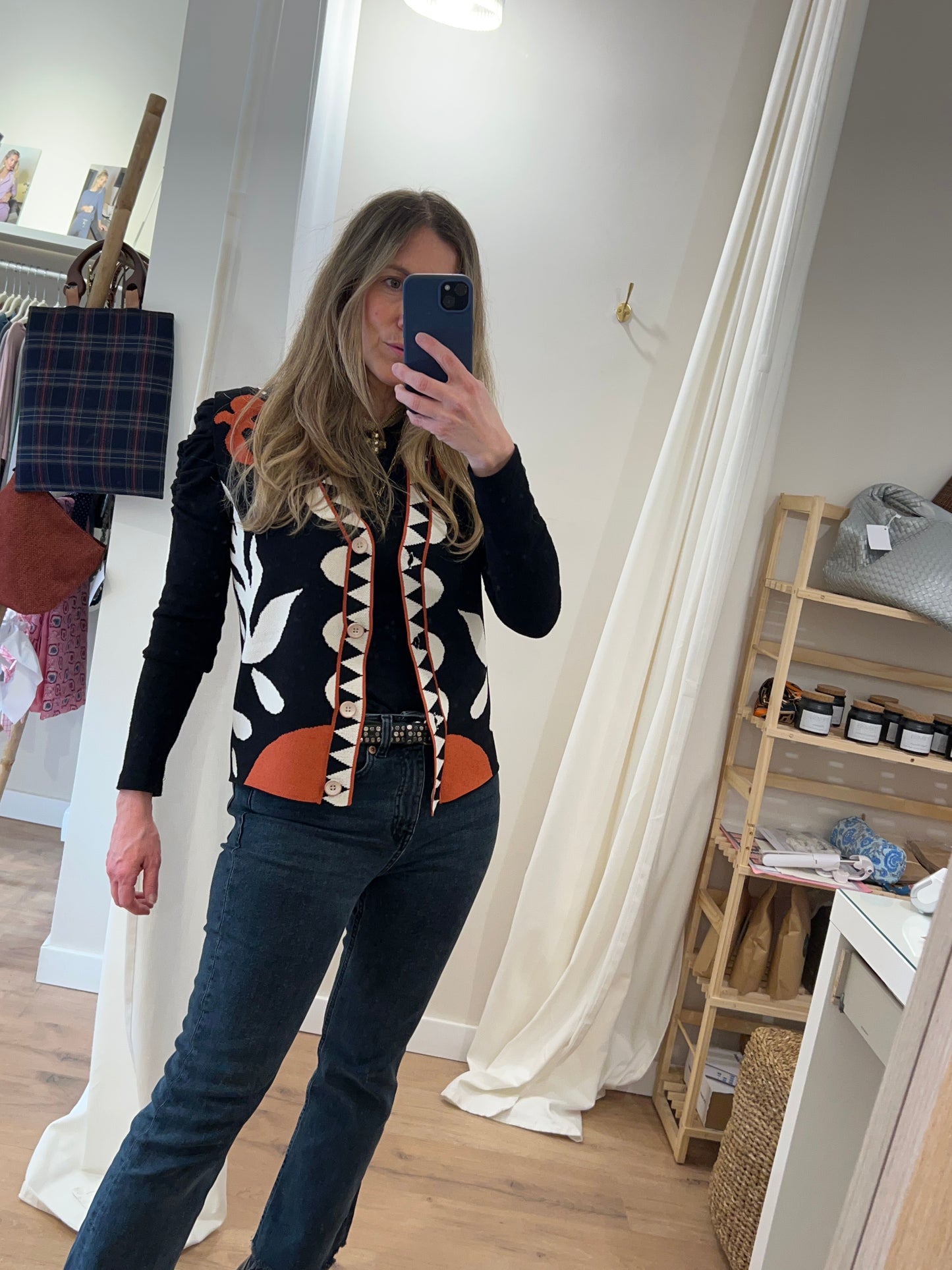 Chaleco Meisïe de punto estampado