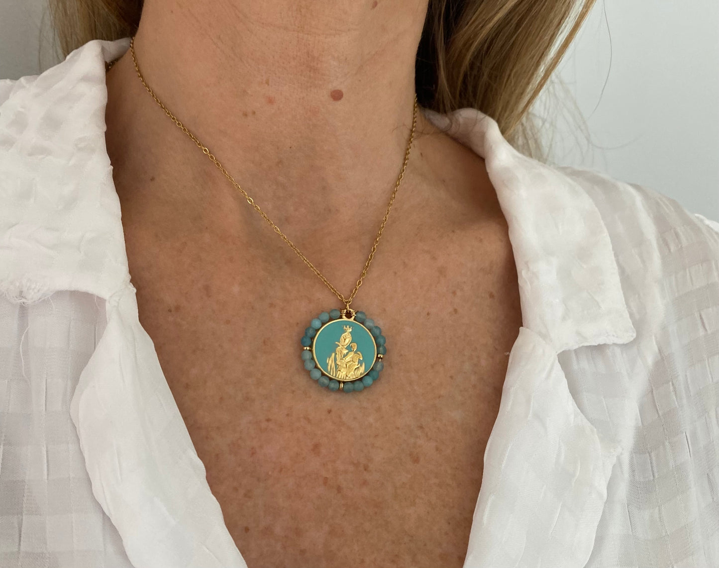 Collar Virgen del Carmen (Varios Colores)