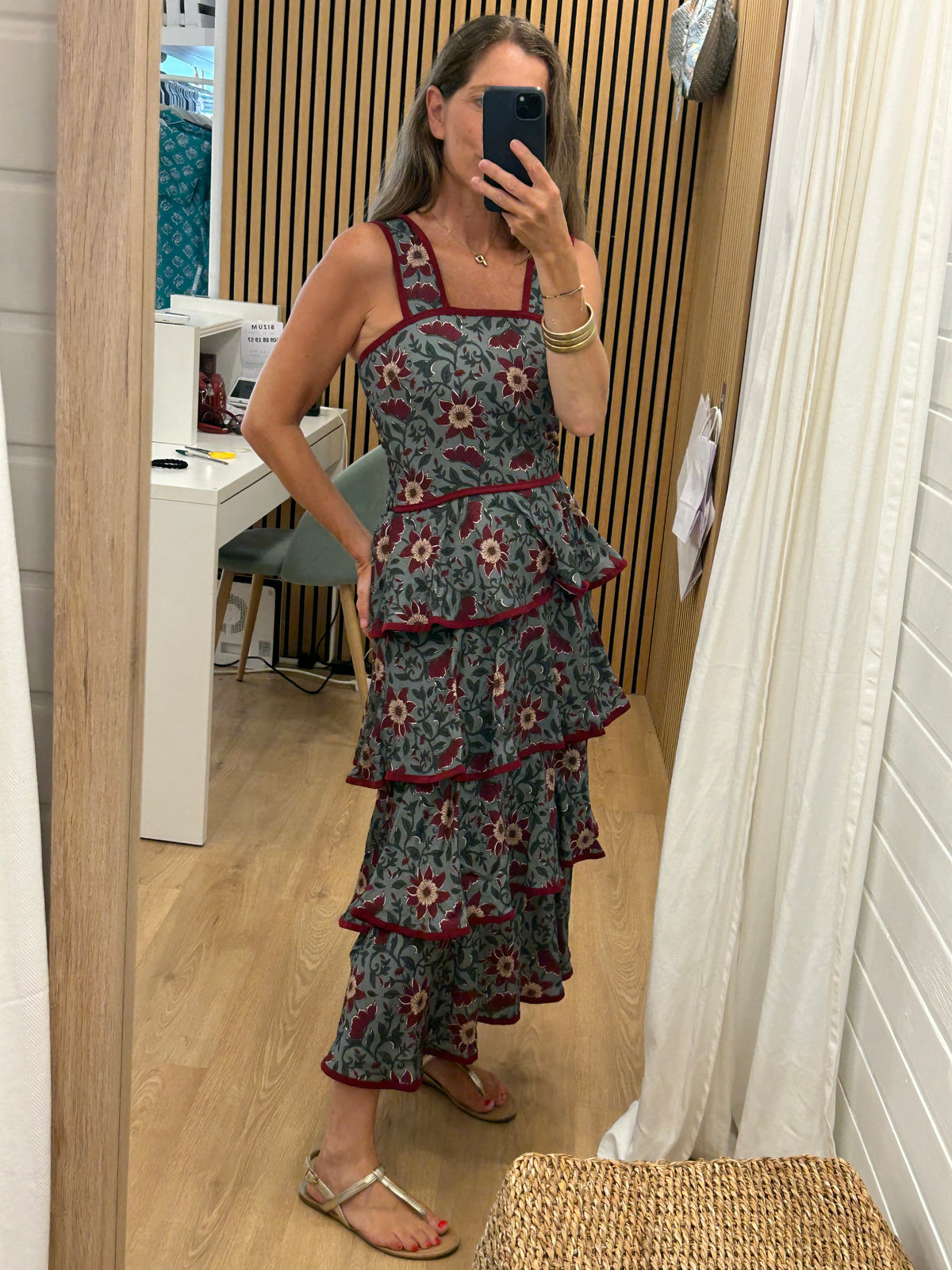 Vestido Inés - Gris verdoso