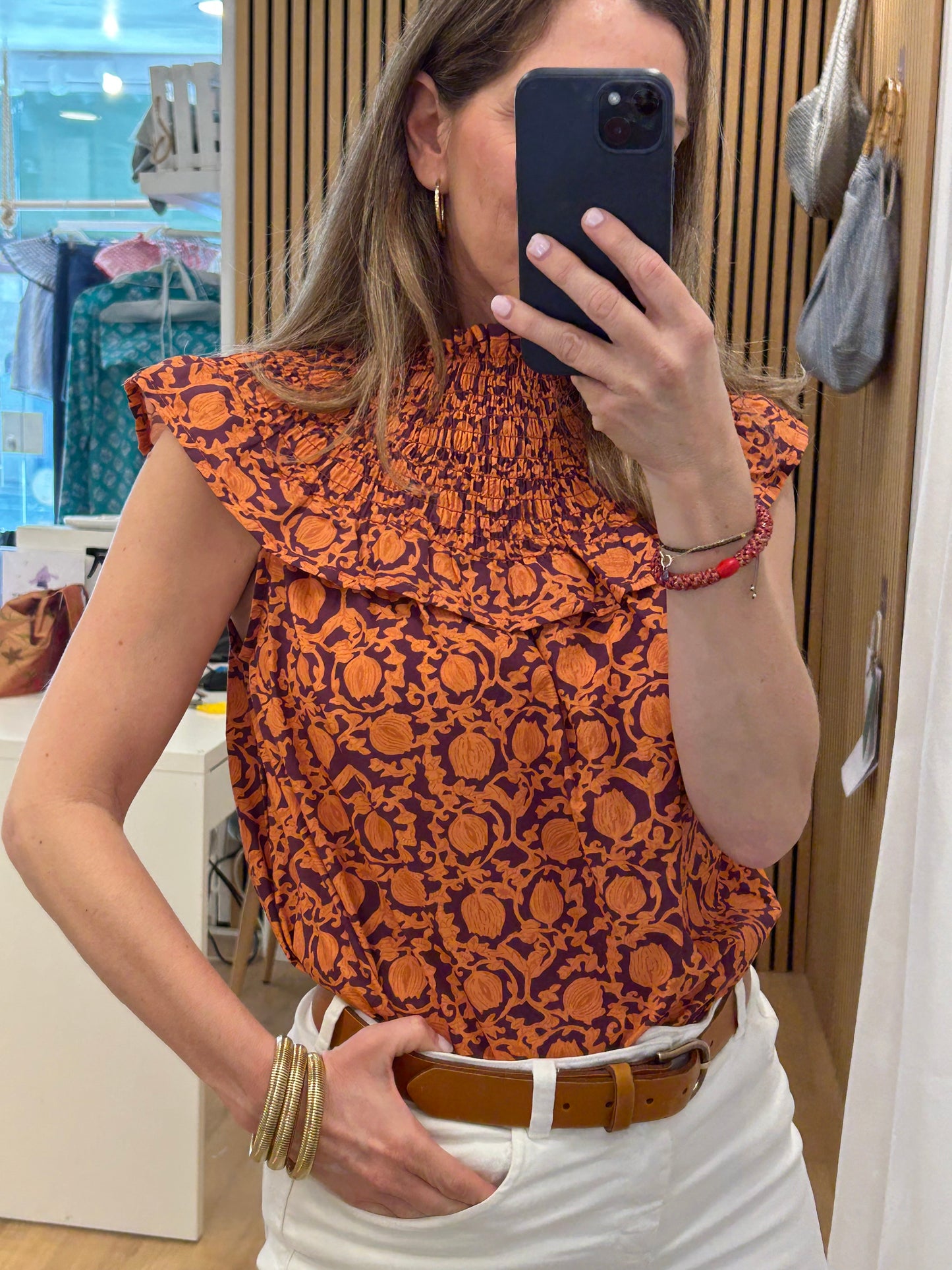 Top Carla Flores - Naranja & Morado