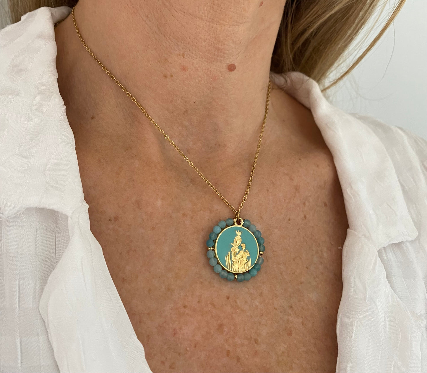 Collar Virgen del Carmen (Varios Colores)