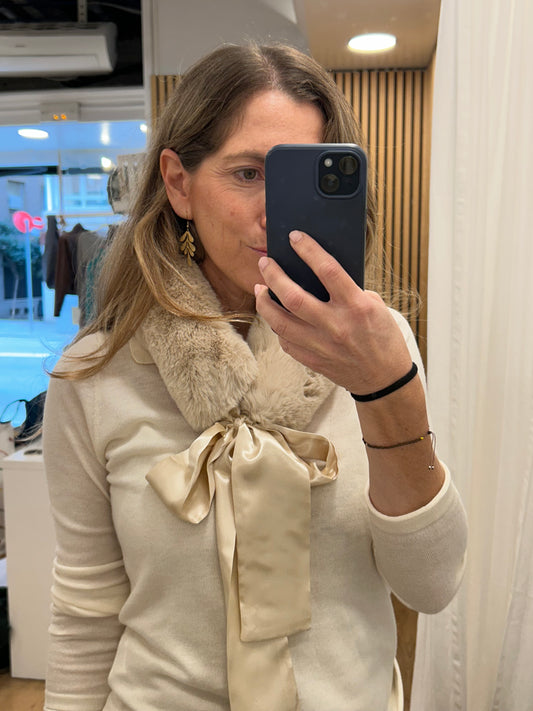 Cuello Pelito Lazada Crudo