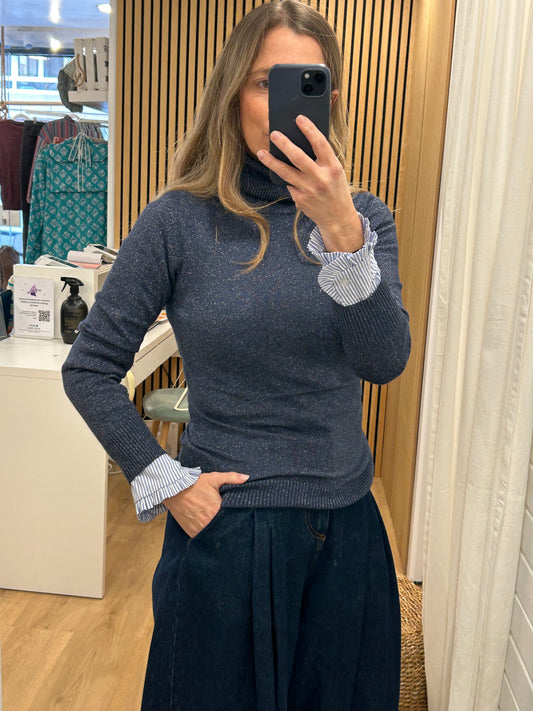 Jersey Lúrex - Azul