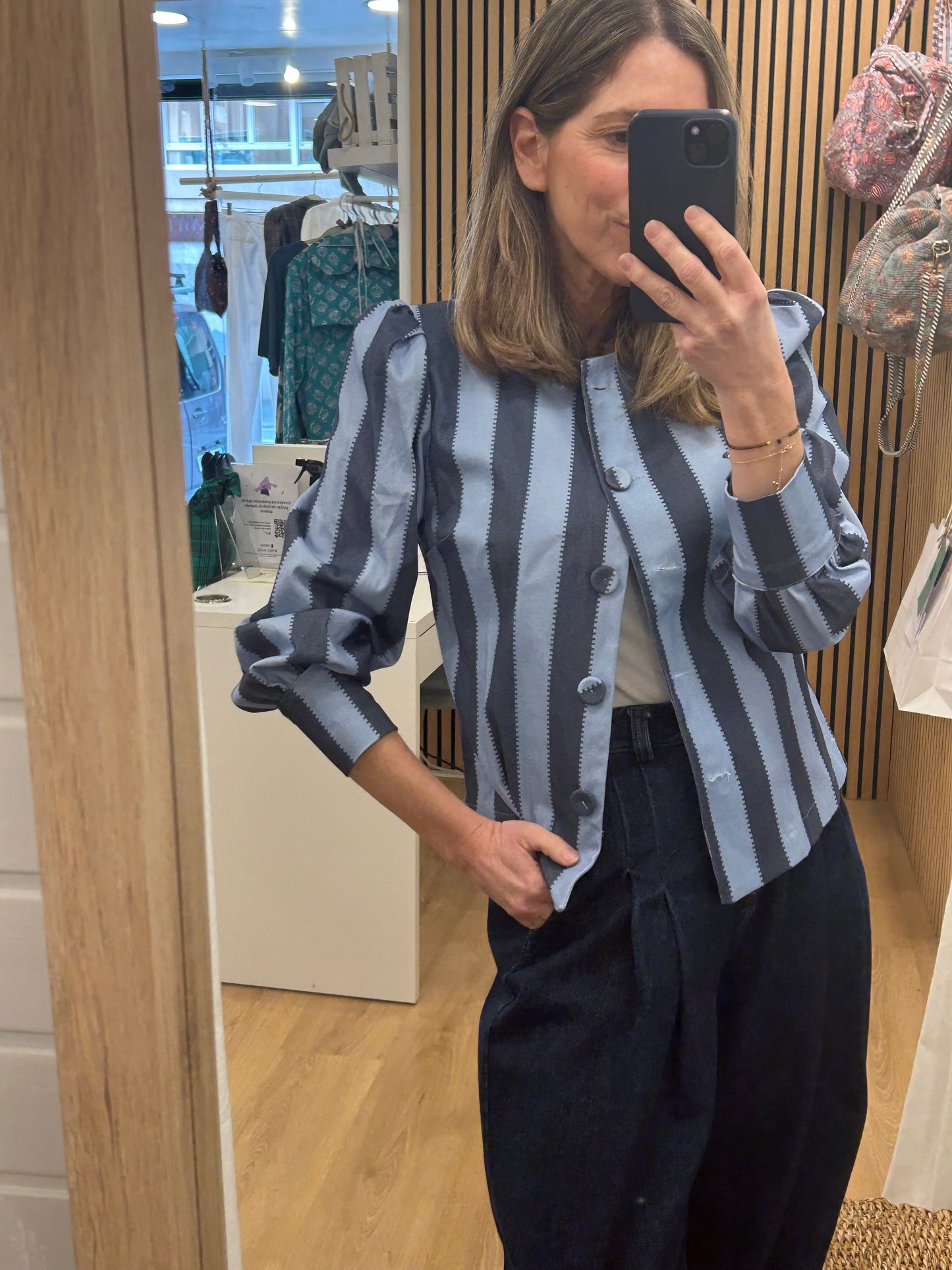 Camisa/Chaqueta Fiona - Azul & Celeste
