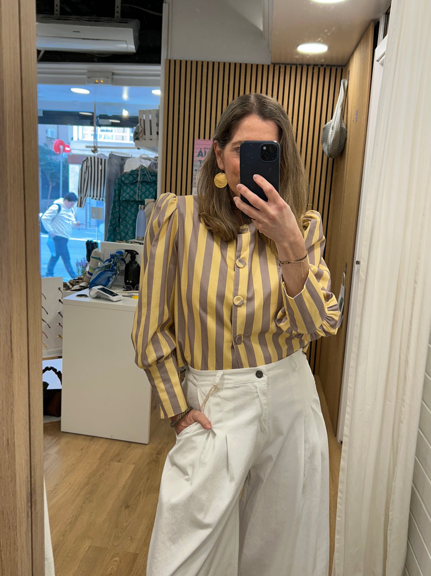 Chaqueta Fiona - Beige & amarillo pastel