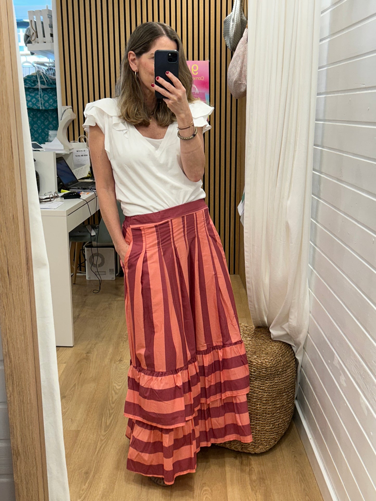 Falda Rocio -  Coral / Magenta