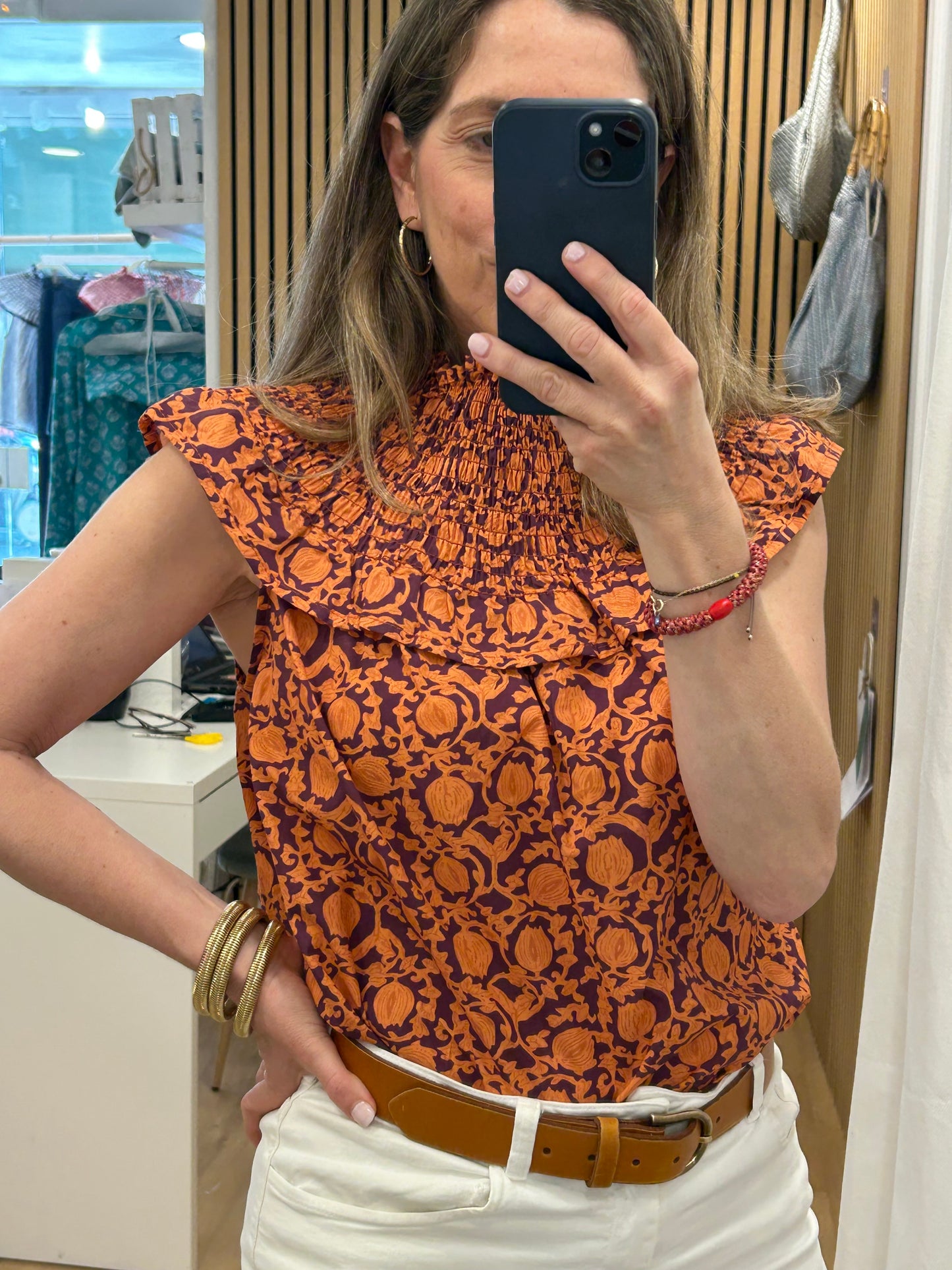 Top Carla Flores - Naranja & Morado