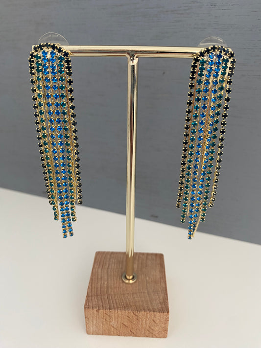 Pendientes Lluvia Azulada