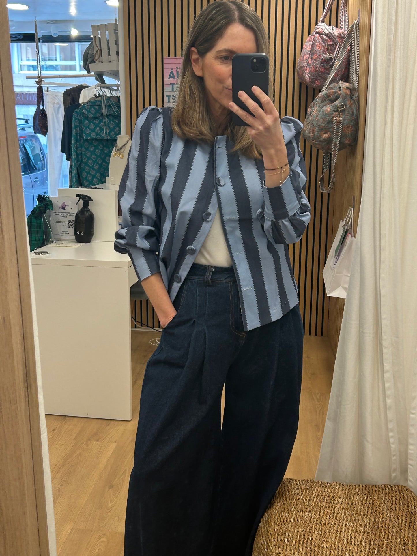 Camisa/Chaqueta Fiona - Azul & Celeste
