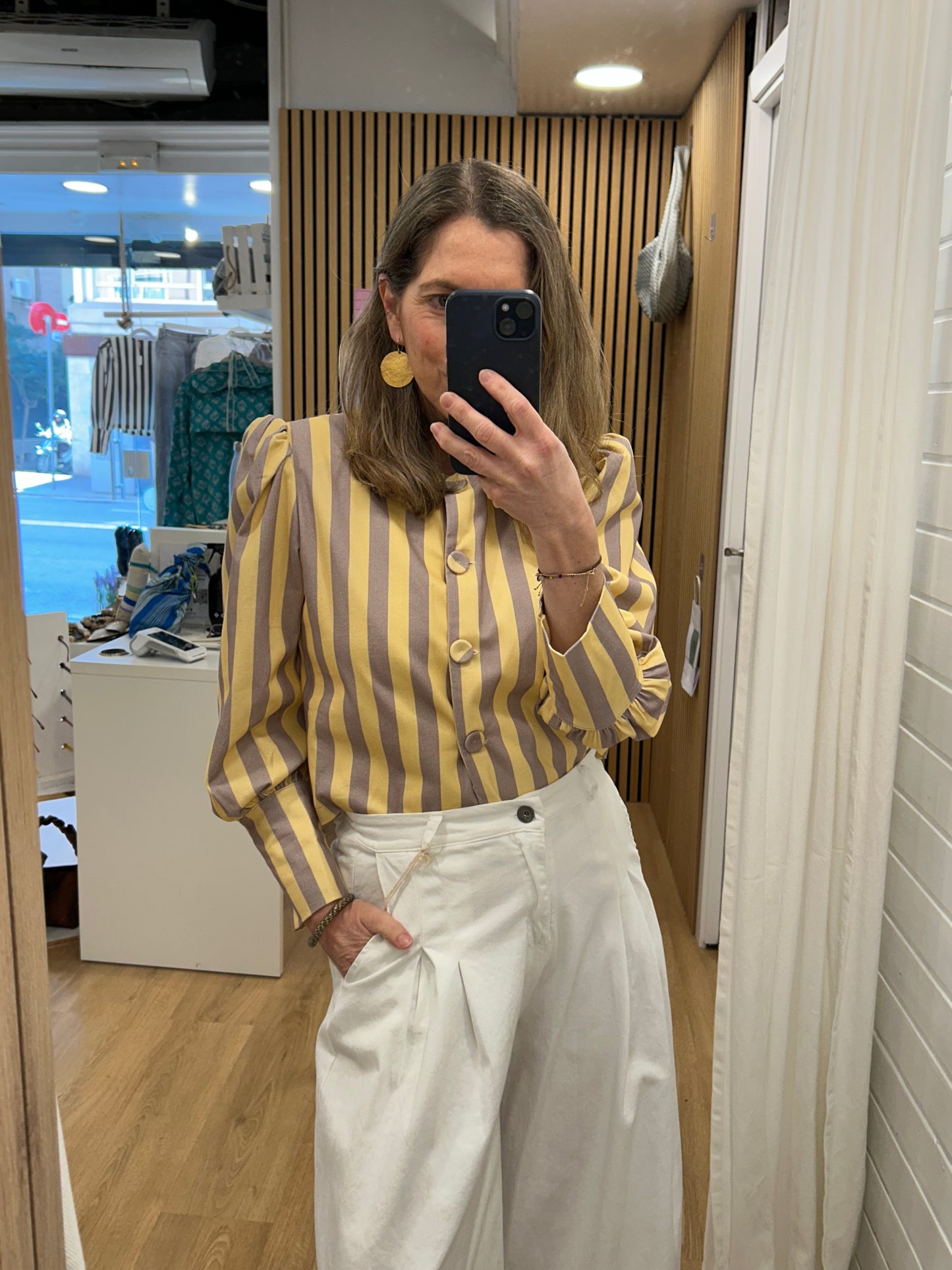 Chaqueta Fiona - Beige & amarillo pastel