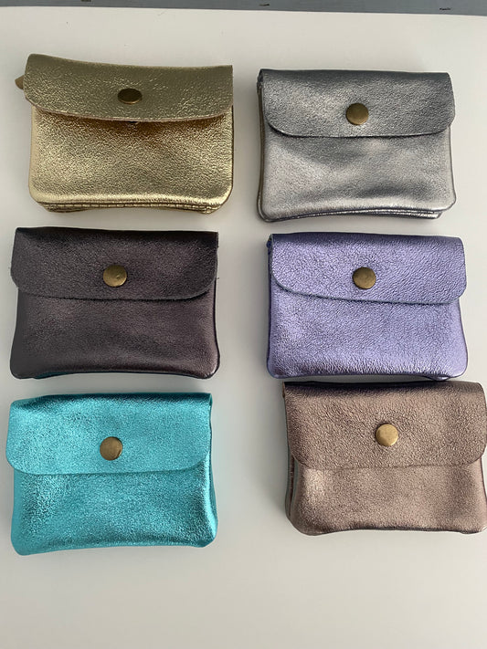 Monedero  de piel (varios colores)