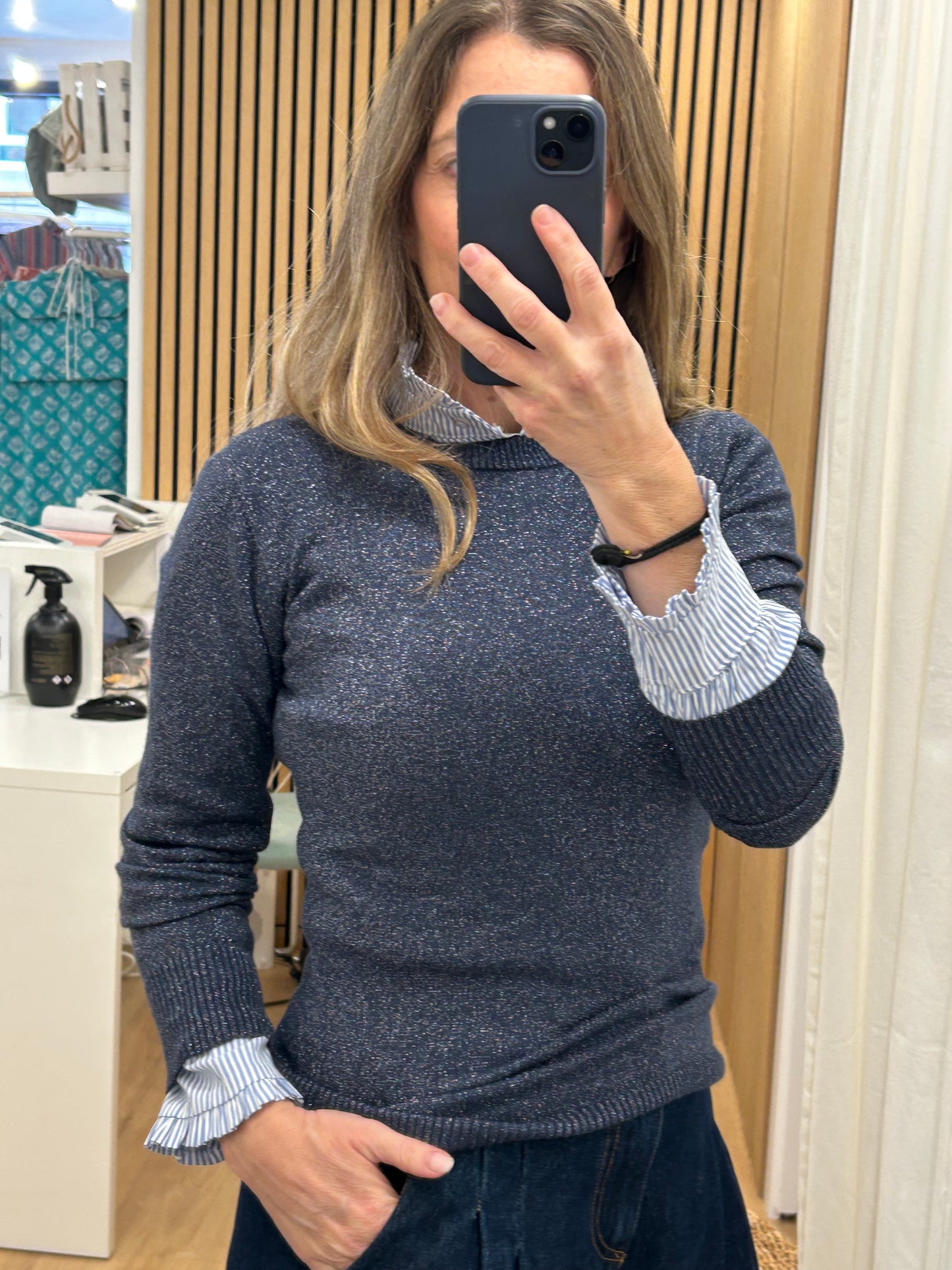 Jersey Lúrex - Azul