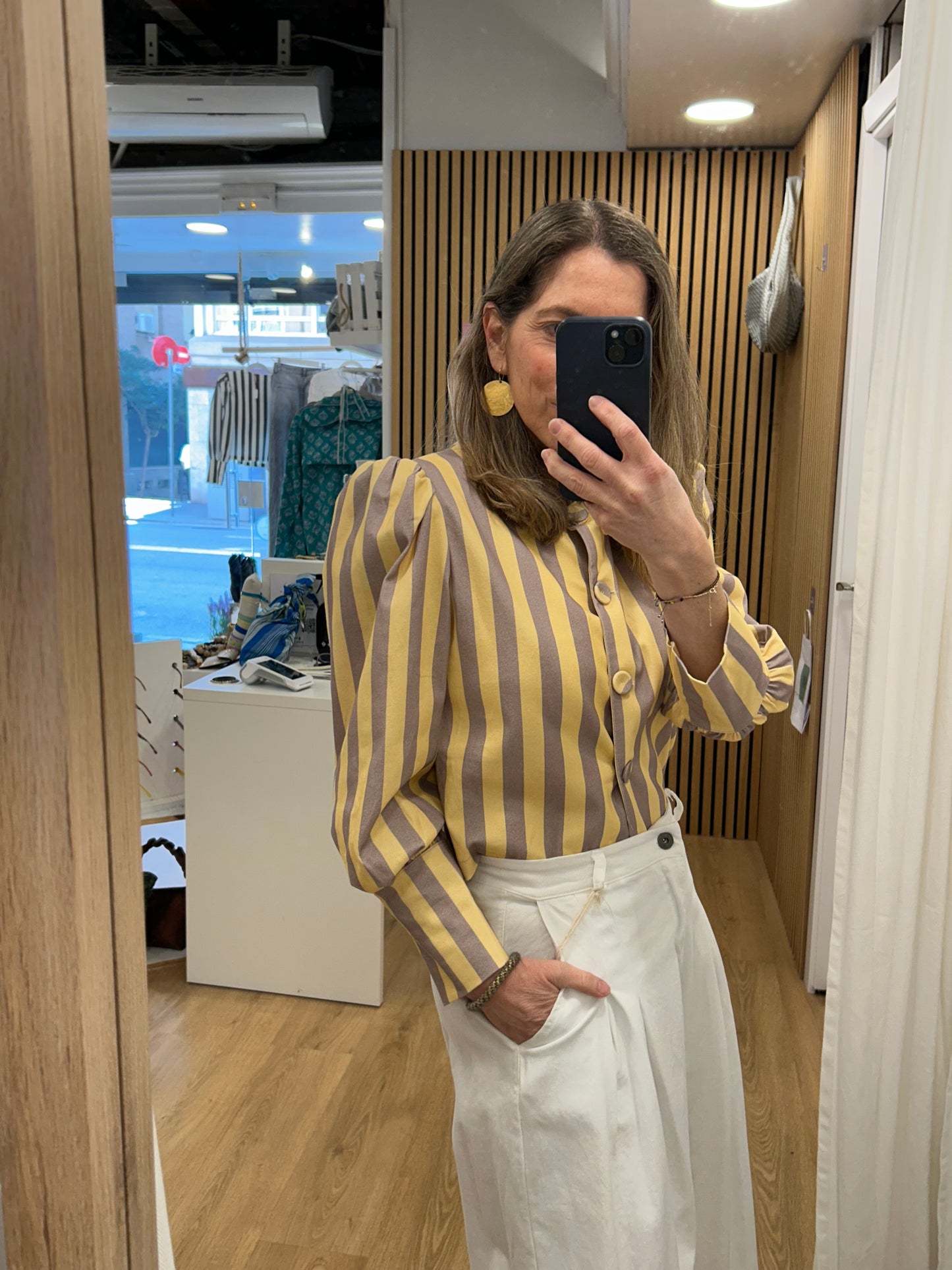 Chaqueta Fiona - Beige & amarillo pastel