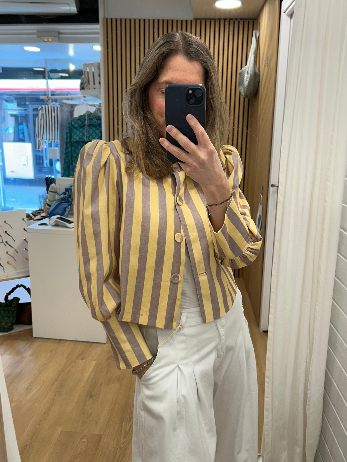 Chaqueta Fiona - Beige & amarillo pastel