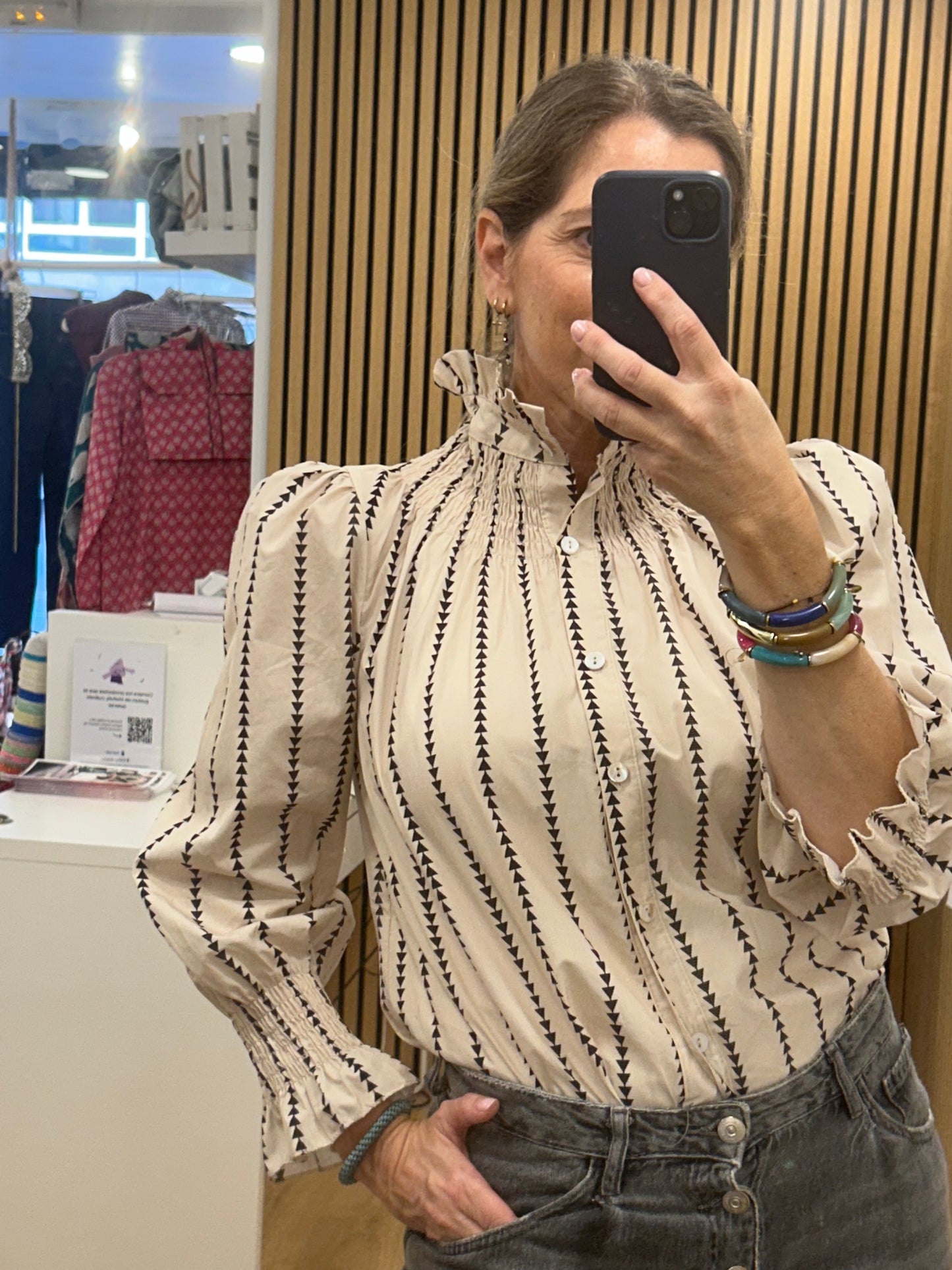 Camisa Mariola Estampada - Cruda