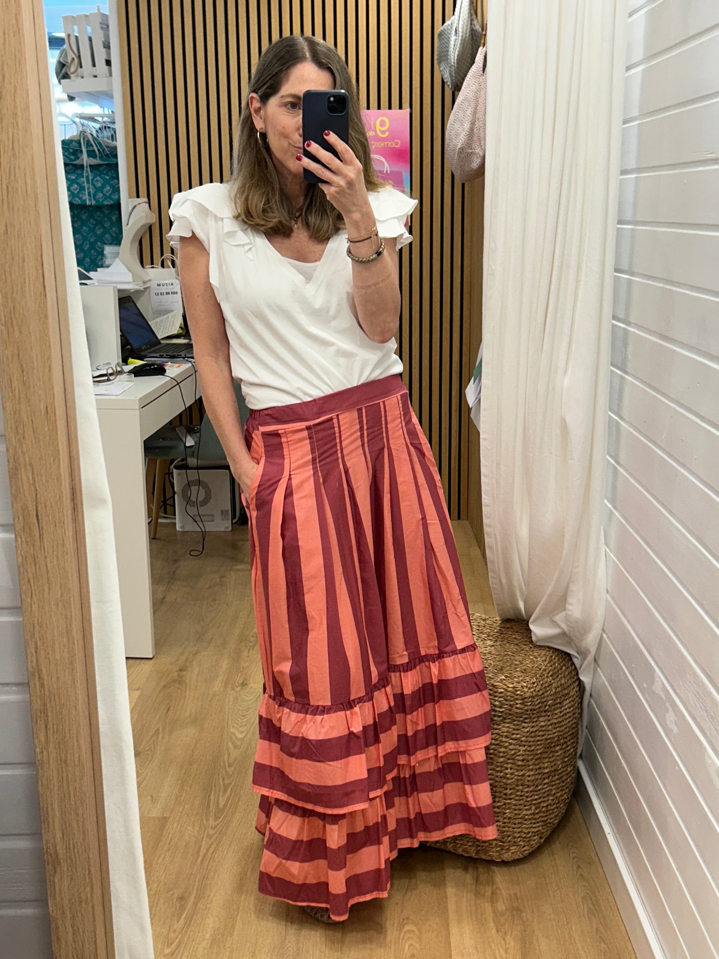 Falda Rocio -  Coral / Magenta