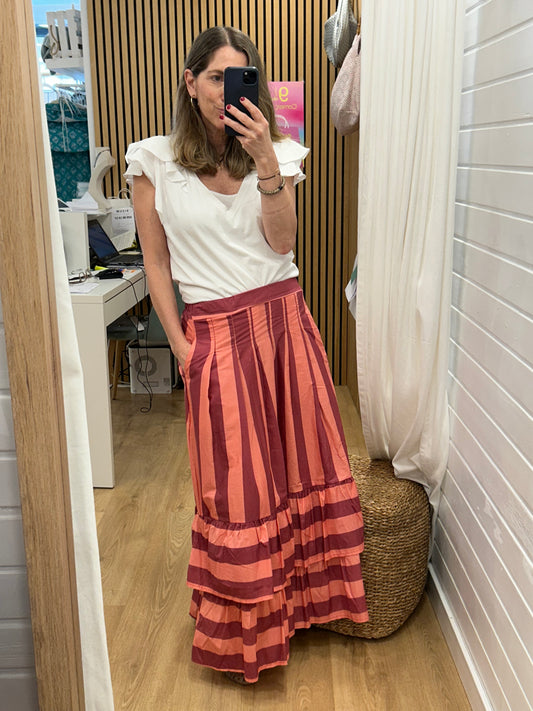 Falda Rocio -  Coral / Magenta