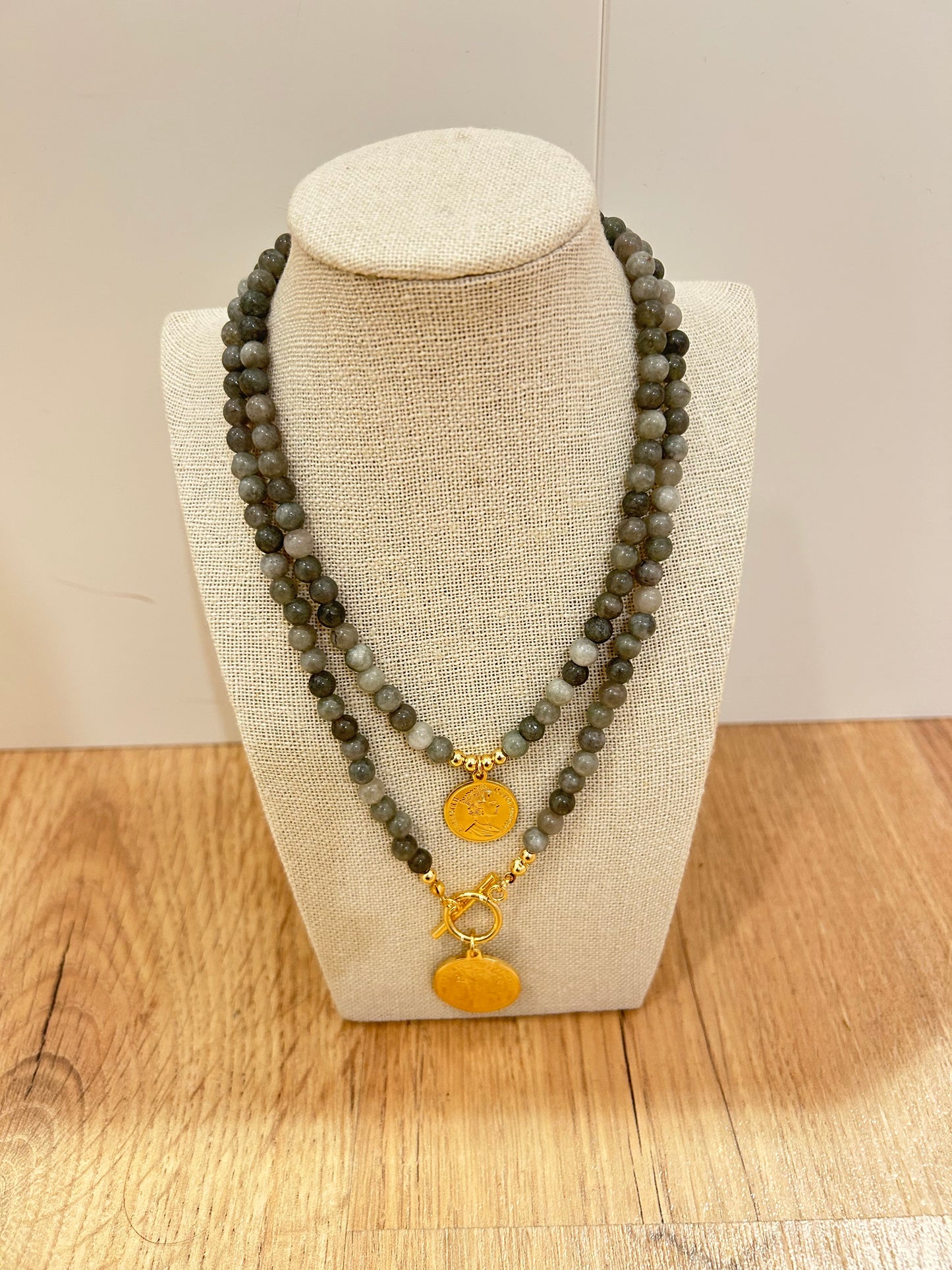 Collar Monedas - Gris