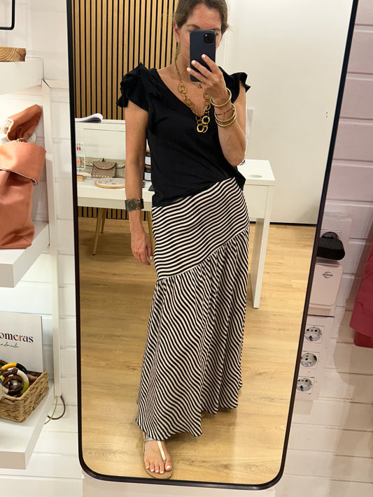 Falda Cayetana - Blanca - negro