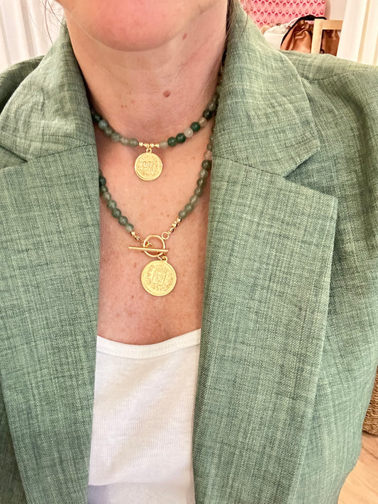 Collar Monedas - Verde
