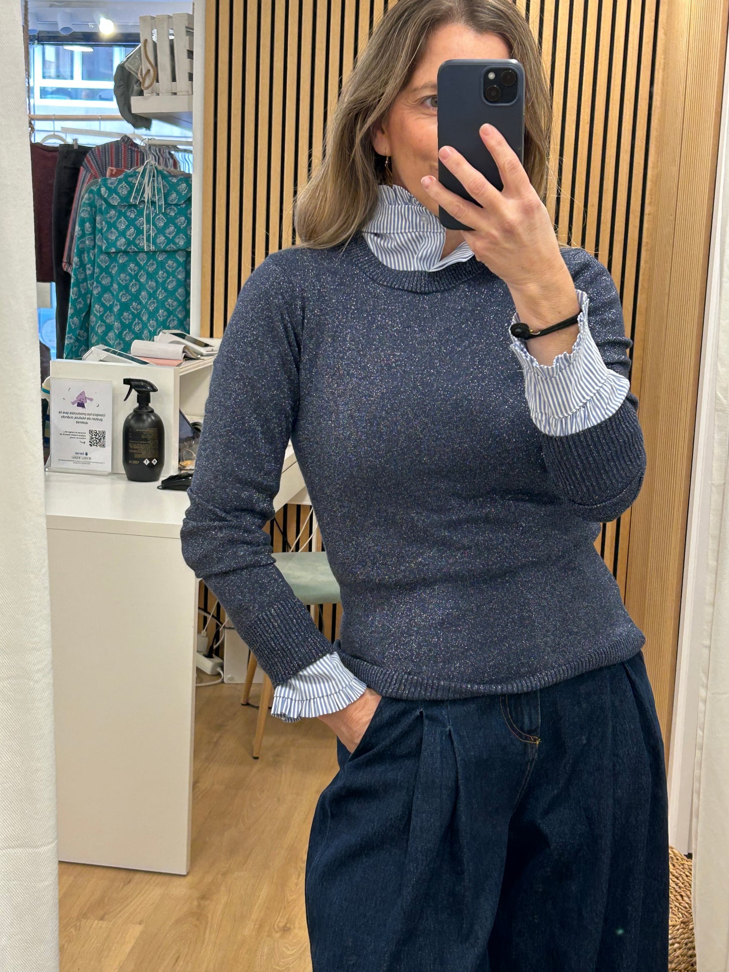 Jersey Lúrex - Azul