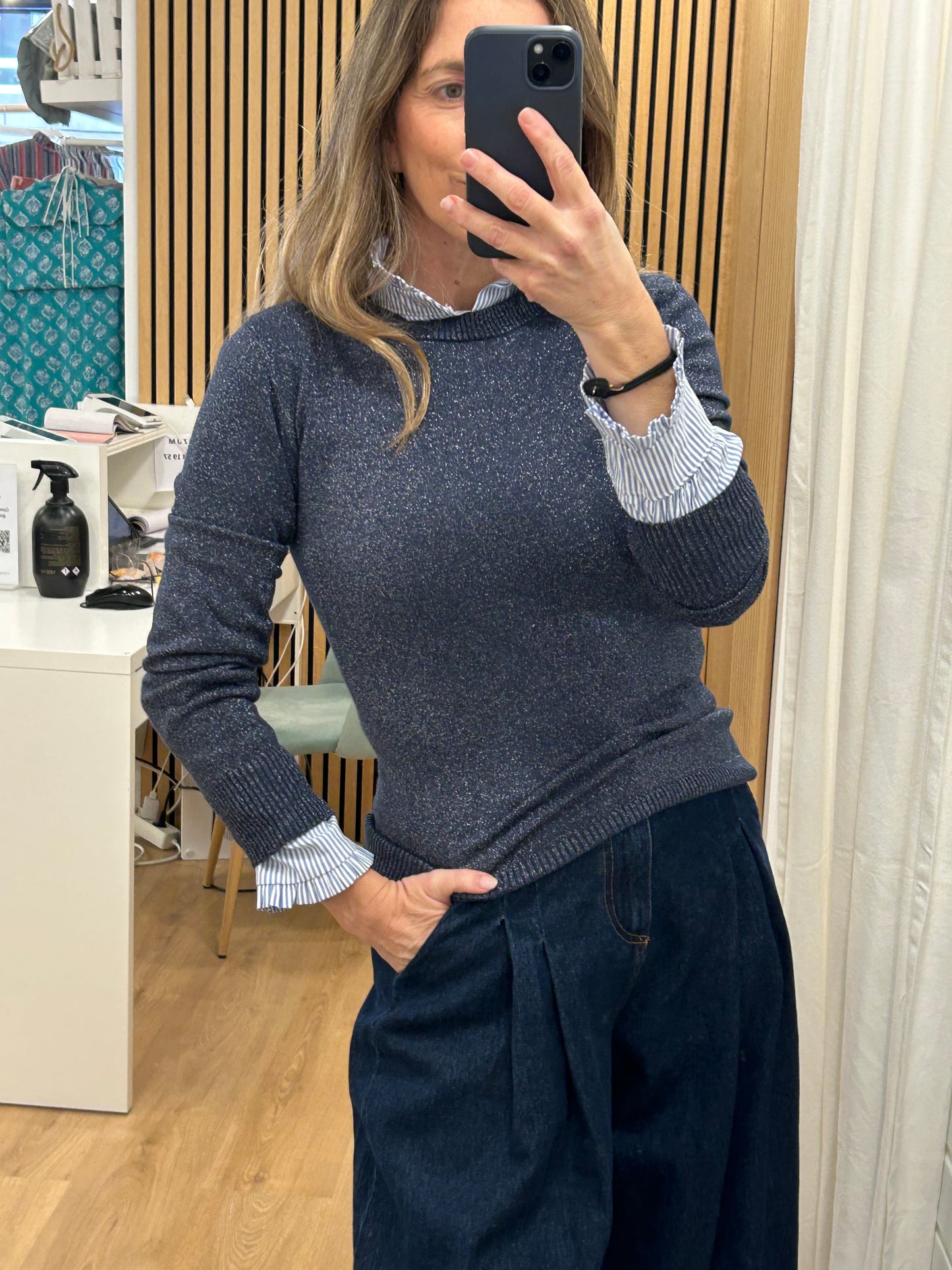 Jersey Lúrex - Azul