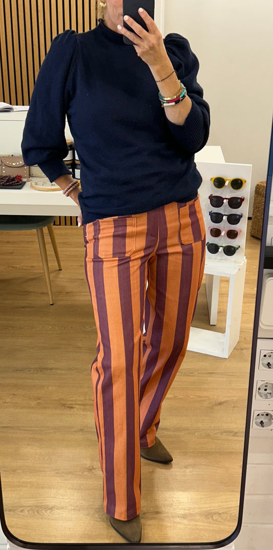 Pantalones Sofi - Naranja/malva