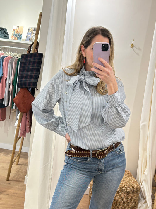 Camisa Lazada Vichy pequeño Gris