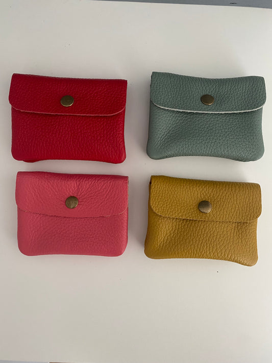 Monedero de piel (varios colores)