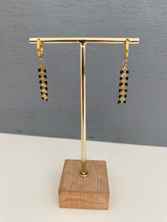 Pendientes Espiga Negra