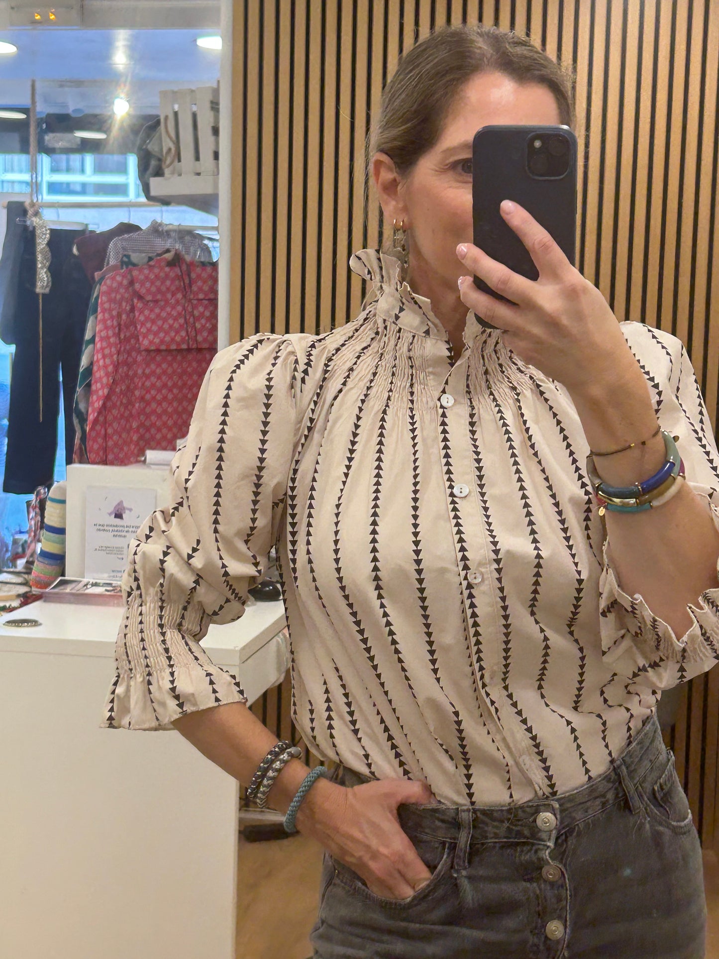 Camisa Mariola Estampada - Cruda