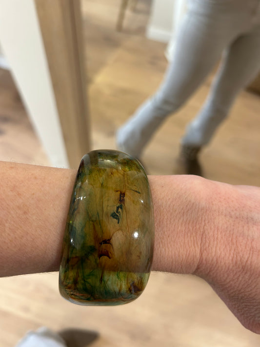 Brazalete de Resina color Verde