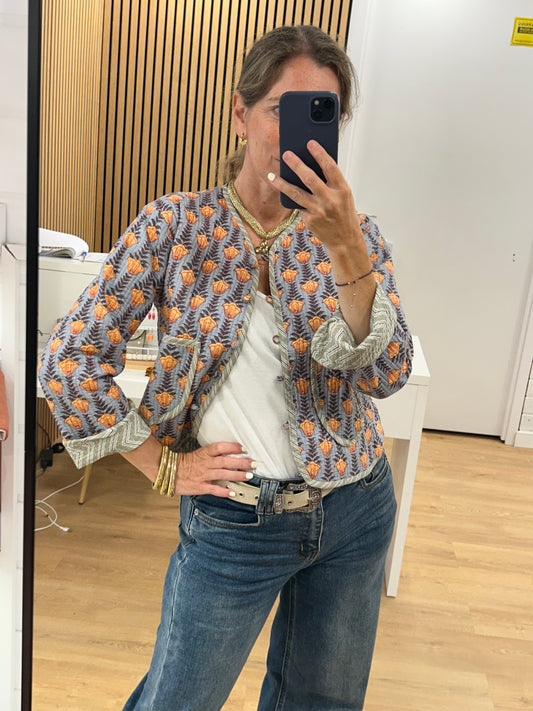 Chaqueta Lisboa Reversible - Gris - Beige