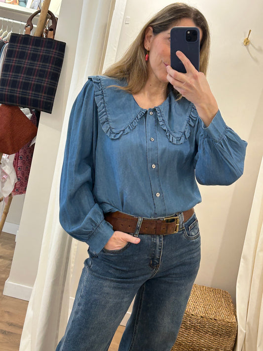 Camisa Valentina - Denim Oscuro