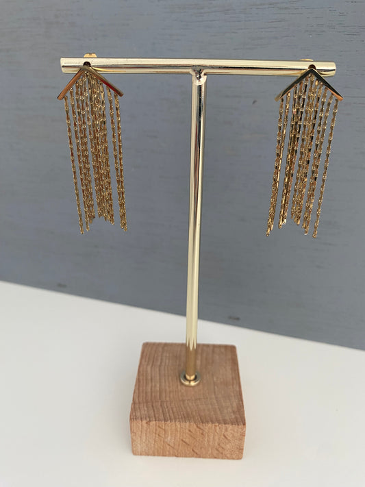 Pendientes Boomerang Cascada - disponible en dorado y plateado