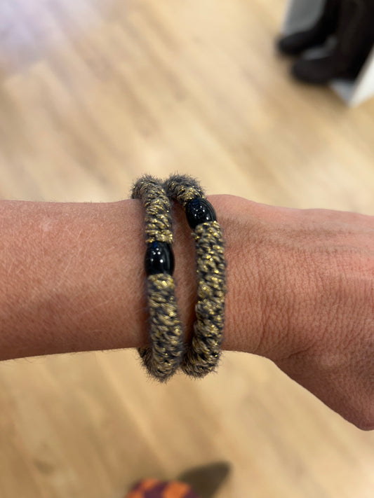 Goma de pelo KKnekki - Dorado - Negro