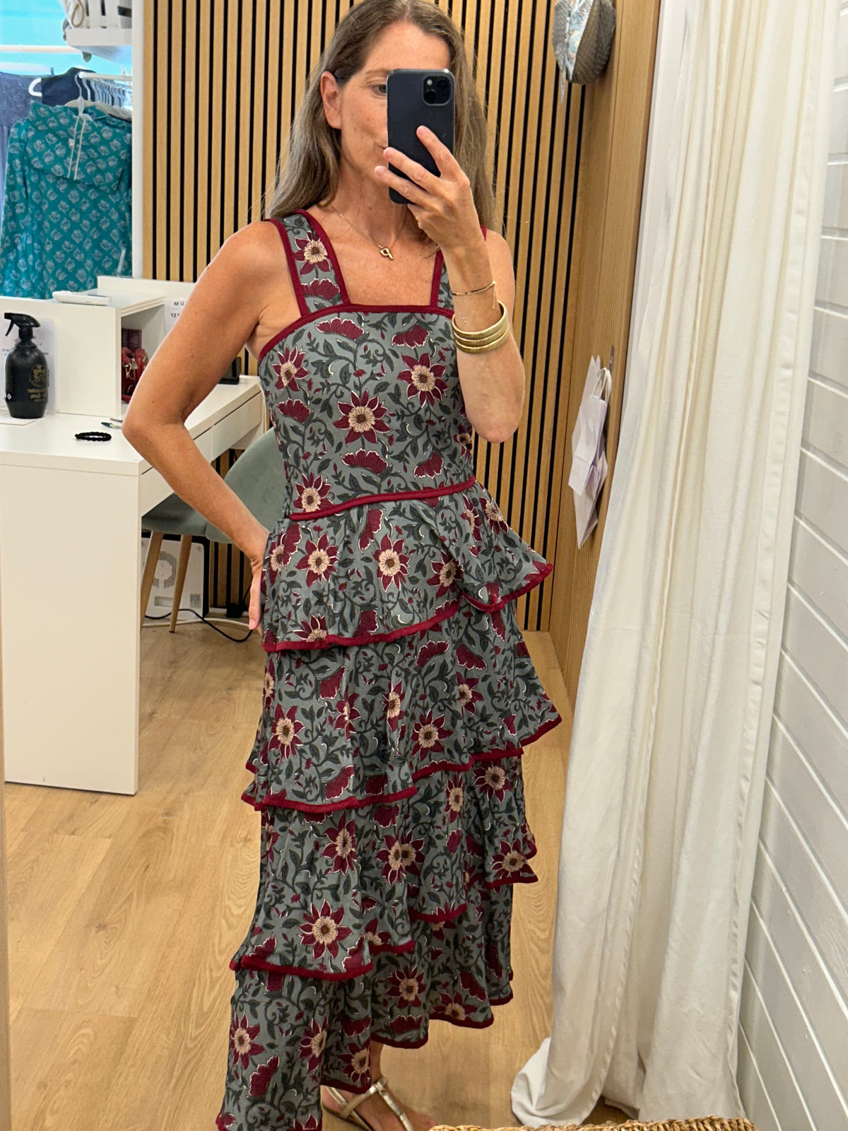 Vestido Inés - Gris verdoso